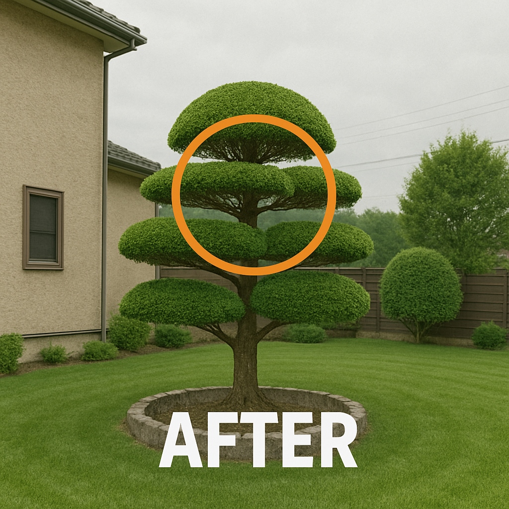 庭木剪定後の状態
